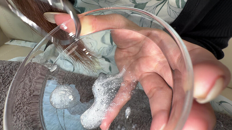 【個人撮影】旭メイサの舌ブラシで「汚舌苔」採取 サンプル画像 10