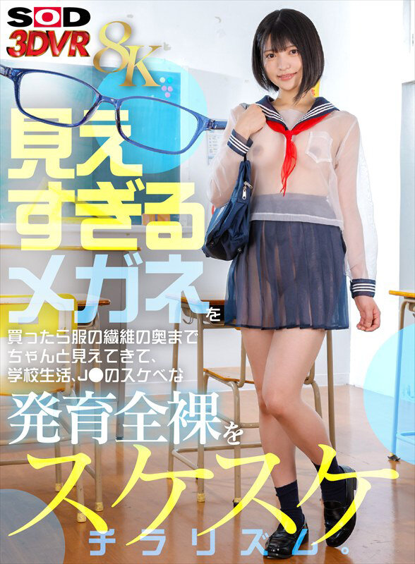 【VR】【8K】見えすぎるメガネを買ったら服の繊維の奥までちゃんと見えてきて、学校生活、J●のスケベな発育全裸をスケスケチラリズム。 サンプル画像 1