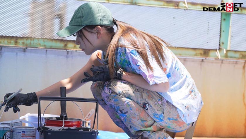 塗装屋ライダー 水城麗沙 20歳 AVデビュー！ サンプル画像 2