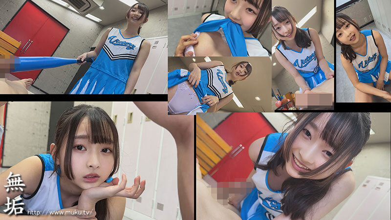 盗撮してたチア部の女子達がビックリまさかの超ドスケベ。小悪魔痴女化で弄ばれて精液搾り取られまくる！ 汗の匂いが香る部活女子が肉食痴女責めハーレム逆3P サンプル画像 3