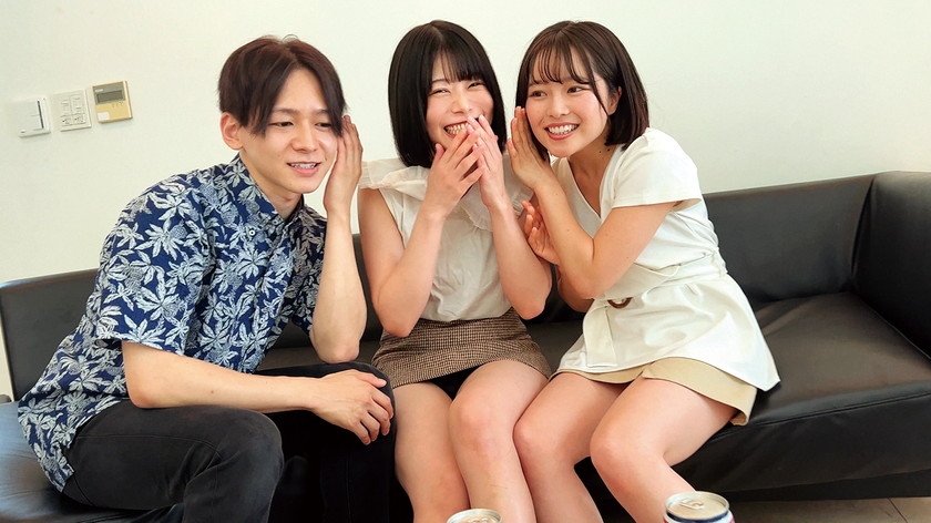 女子学生図鑑「クラスメイト紹介してください!」で紡ぐ制服の輪新・青い制服編Mちゃん出逢った瞬間に通じ合う相性抜群のち○ぽとま○こ!イキまくりのお祭り4PSEX!! サンプル画像 10