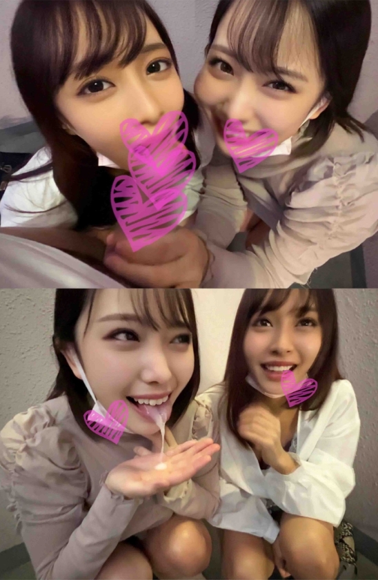 【中出し円光】【非常階段ごっくん】【ダブルG乳】【濃厚3P】Rちゃん&Mちゃん サンプル画像 1
