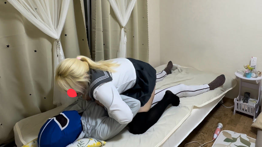 やんちゃな女子生徒桃瀬あおいの自宅に家庭訪問 サンプル画像 3