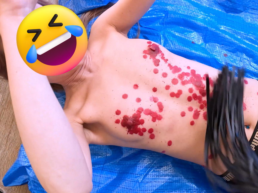 乳串刺し華奢ギャル腹パンチと打撃！ サンプル画像 27