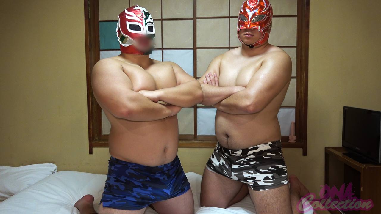 重量級タイトルマッチ!覆面豪と覆面Xのガチンコ肉弾戦!がちむち同士の汗だく生交尾!電動オナホ射精2編収録! サンプル画像 1