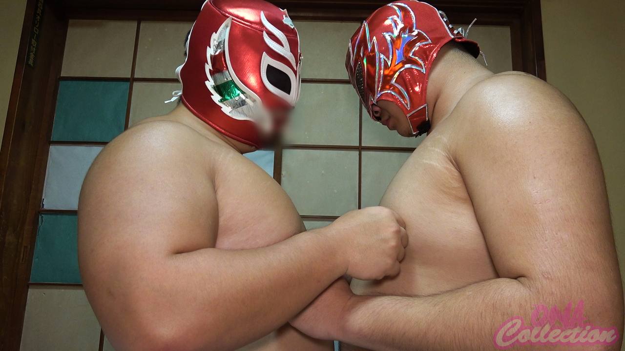 重量級タイトルマッチ!覆面豪と覆面Xのガチンコ肉弾戦!がちむち同士の汗だく生交尾!電動オナホ射精2編収録! サンプル画像 2