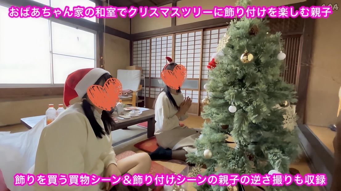 【姪っ子家のクリスマス2025】母娘全員に射精〜★初めて喘ぐ姉★ピースさせながら顔射★〜1時間14分収録 サンプル画像 1