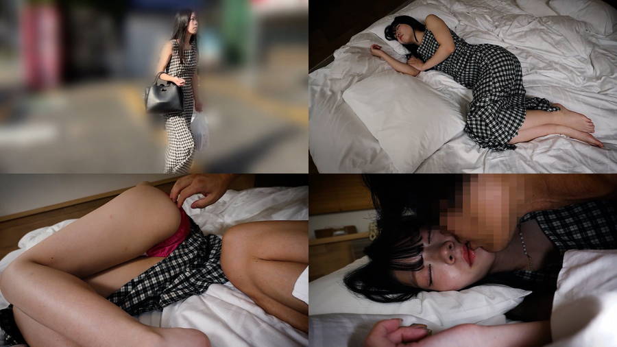 【HD】無防備に寝てる女に中出し卑猥行為⑨　普通顔の爆乳女　ノースリーブの女 サンプル画像 7